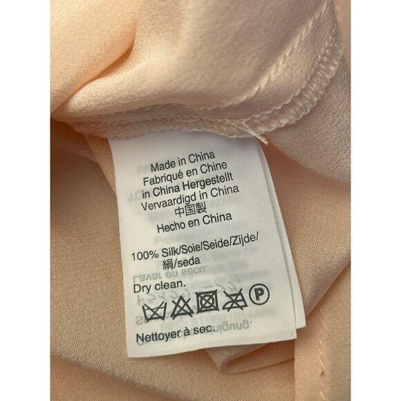 J Crew 365 Women's Pink Long Sleeve 100% Silk Collared Blouse Size 00 - Picture 4 of 5